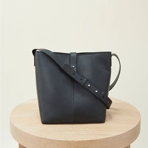 Jenni Kayne Mini Leather Bucket Bag (Color Black)
